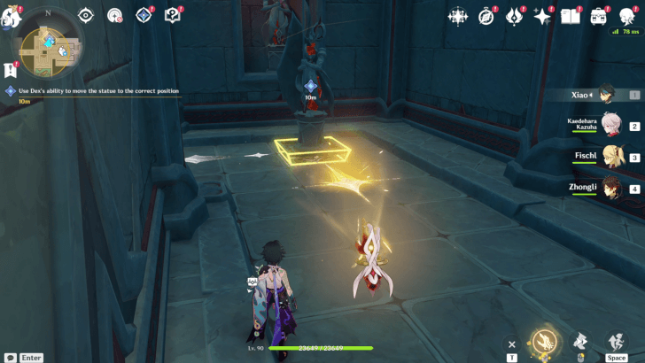 Genshin - The Wind Has Ceased Move the Northern Statue Step 2