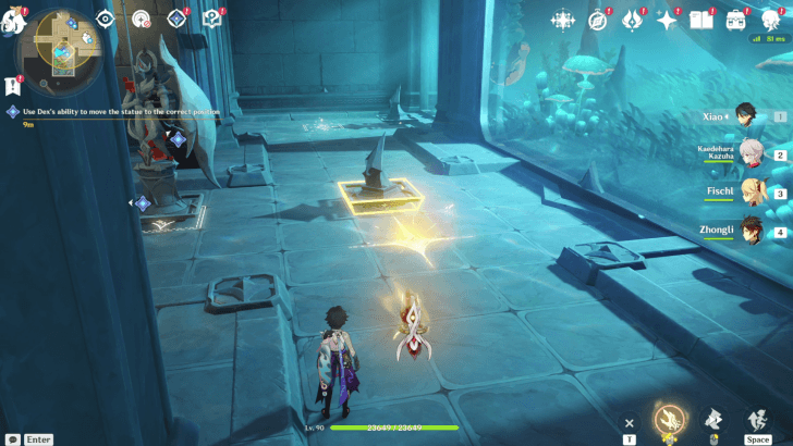 Genshin - The Wind Has Ceased Move the Southern Statue Step 1