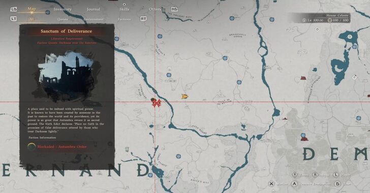 Sanctum of Deliverance Map Location