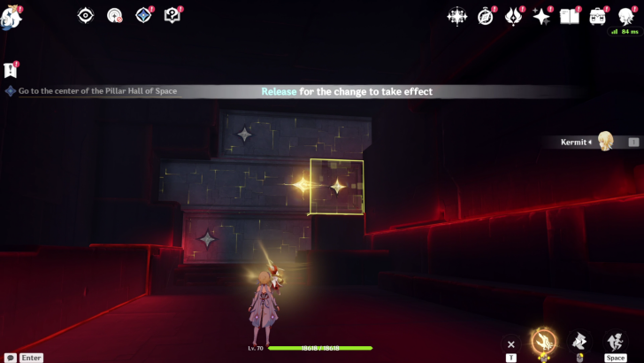 Genshin - The Wind Has Ceased Go to the Center of the Pillar Hall of Space Step 2