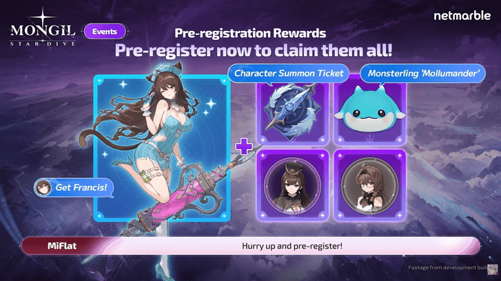 Mongil Star Dive Pre Register Rewards