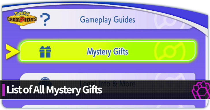 Pokemon Champions - List of All Mystery Gifts