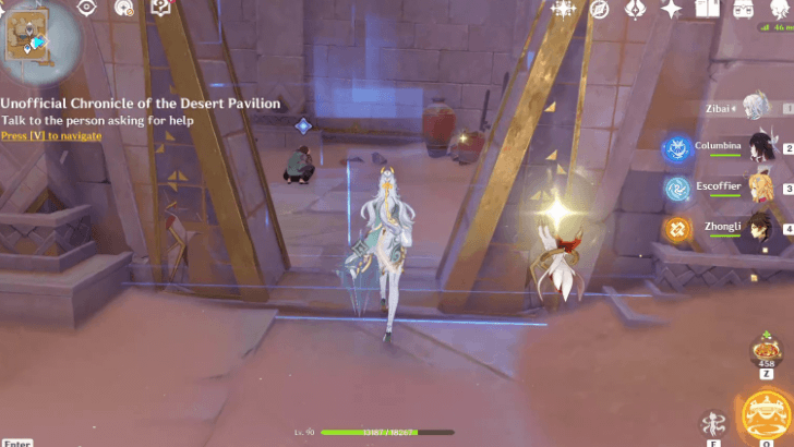 Genshin - Trace the Voice and Talk to the Person Asking for Help