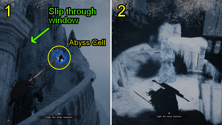 Stone Lantern 4 and Abyss Cell