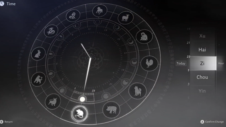 Change to Zi Hour and Talk to Kang Punjiang Near the Vined Tree