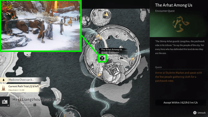 Skinny Arhat Map Location