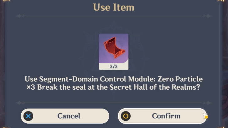 Genshin - Use at Secret Hall