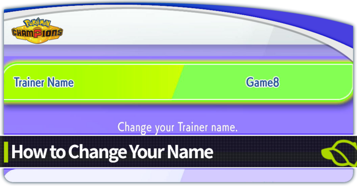 Pokemon Champions - How to Change Your Name