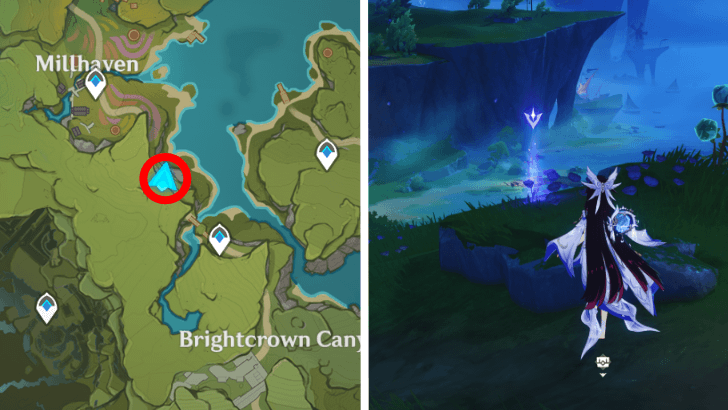 Genshin - Blossoms in Fragrant Bloom Viewpoint Location