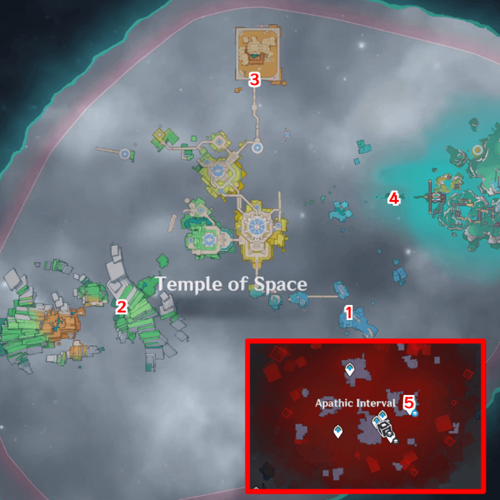 Genshin Impact - Temple of Space Surface Viewpoints