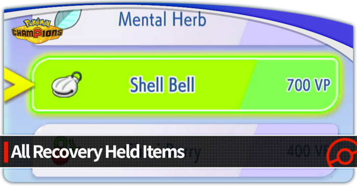 Pokemon Champions - List of All Recovery Items