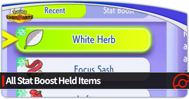 Pokemon Champions - List of All Stat Boost Items