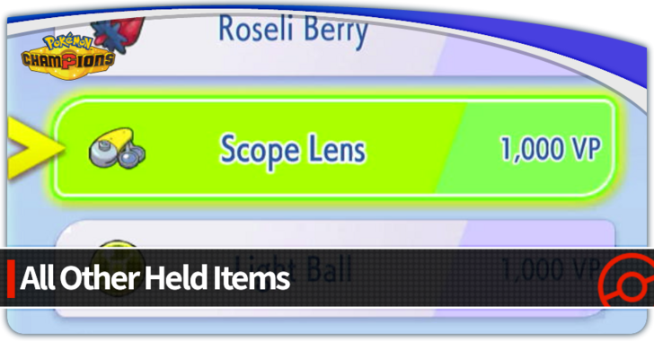 Pokemon Champions - List of All Other Items