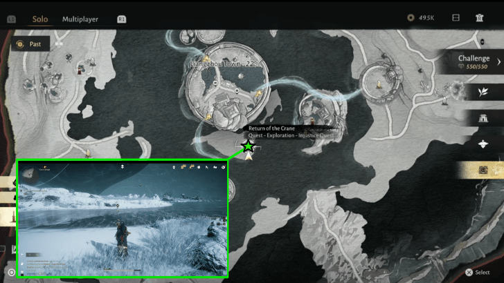 Return of the Crane Map Location