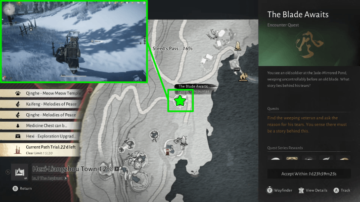 The Blade Awaits Map Location