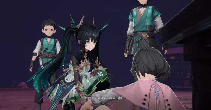 Su Yi helping a girl