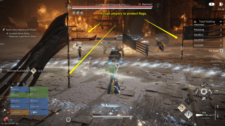 assign players to protect flags