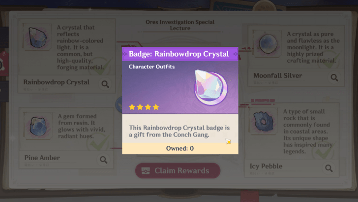 Rainbowdrop Crystal Badge