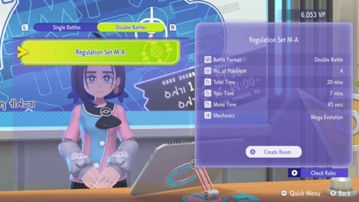 Select a Battle Mode and Regulation Set