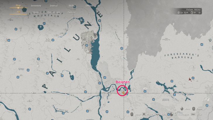 Beighen Map Location