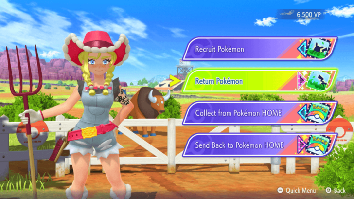 Return Pokemon to the Ranch