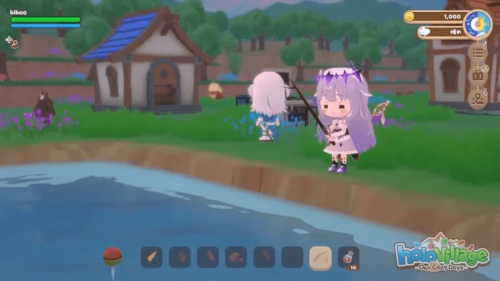 holoVillage character fishing