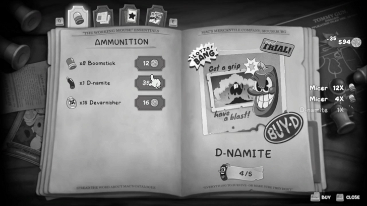 mouse pi for hire ammo shop menu