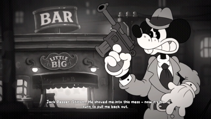 MOUSE: P.I. For Hire jack pepper dialogue in front of bar