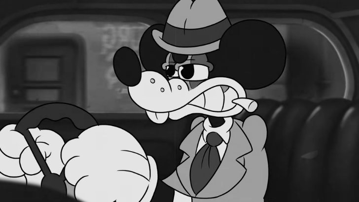 MOUSE: P.I. For Hire Jack Pepper driving a car