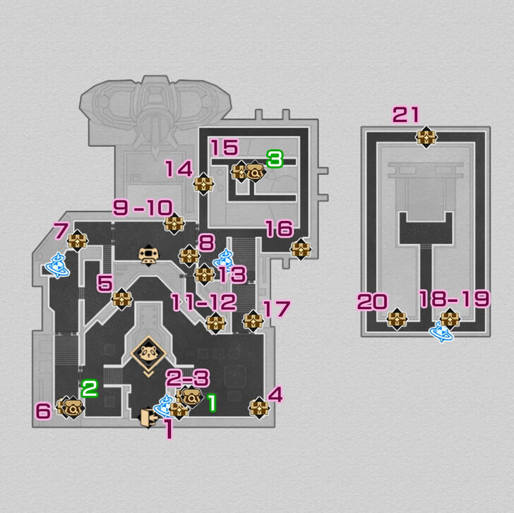 Honkai Star Rail - Pearluxe Tower Chest Map