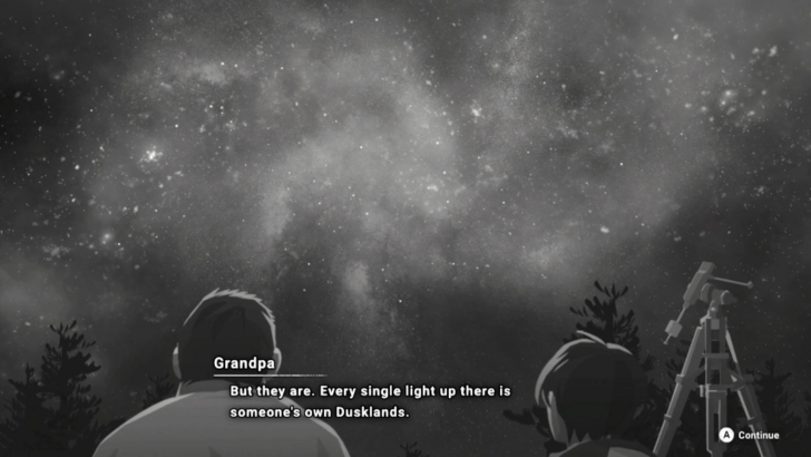 Black and White Eugene Flashback With Grandpa Under the Stars