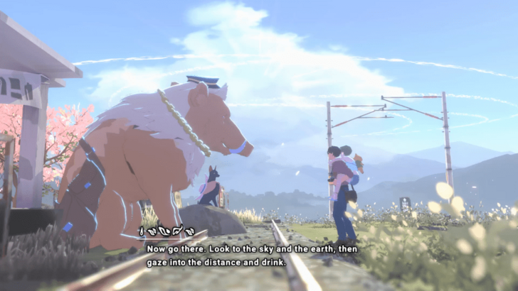 Boar and Dog Spirit Bidding Goodbye to Ren and Eugene