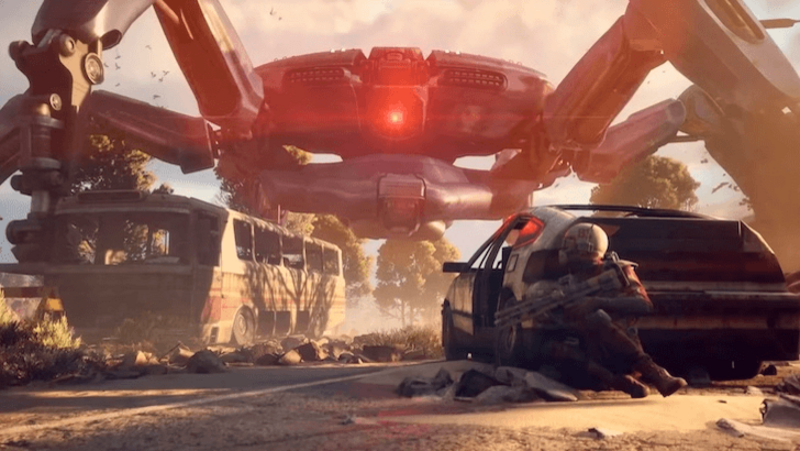 Large ARC machine approaching a player