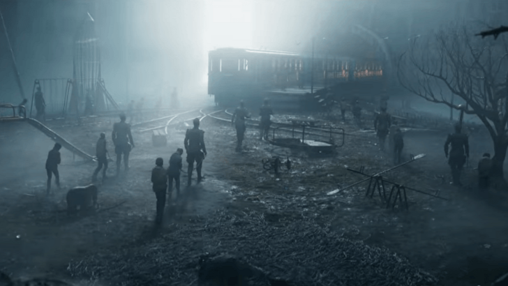 Metro 2039 Crowd Going to Train