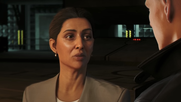 M speaking to James Bond