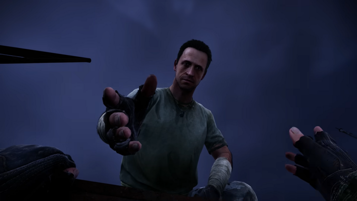 STALKER 2 Heart of Chornobyl STALKER 2 Heart of Chornobyl character reaching out a hand to Skif