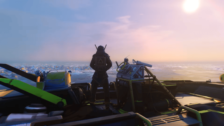 Tides of Tomorrow Delta Agent player on a boat looking at the sea