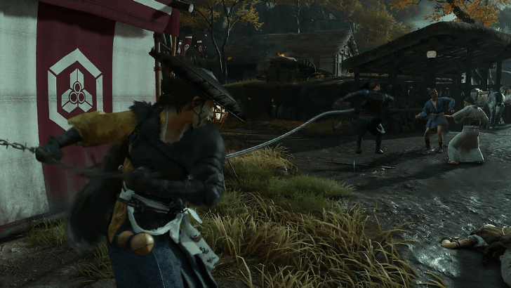 Ghost of Yōtei Atsu attacking