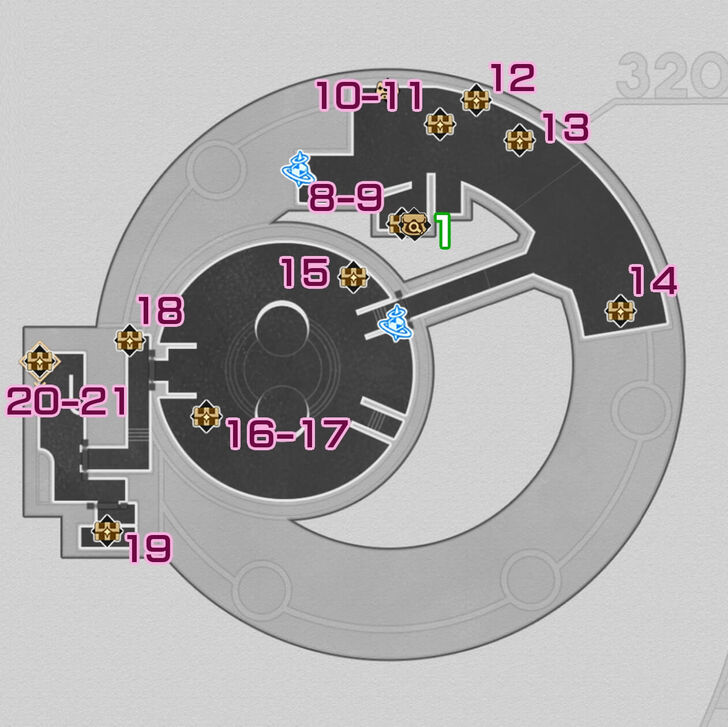 Honkai Star Rail - Seafeld TV Tower F2 Chest Map