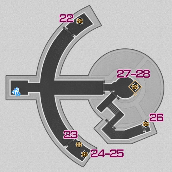 Honkai Star Rail - Seafeld TV Tower F3 Chest Map