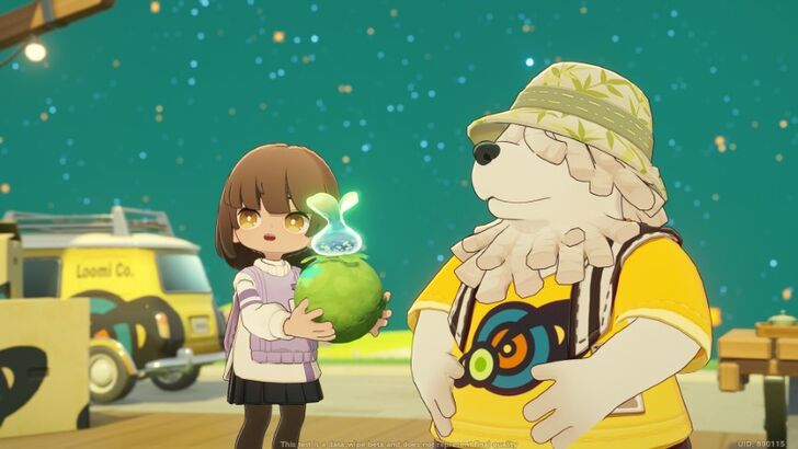 Player Character Holding Luca Arbor Seed With Mobai