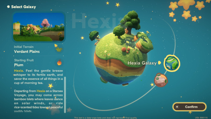 Planet Selection Screen