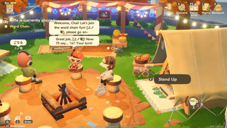 Playing Word Chain At Galactic Bazaar