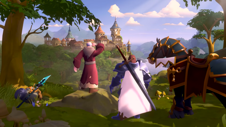 Albion Online Players Looking Over a City