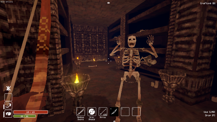 deep dish dungeon skeleton enemy encounter