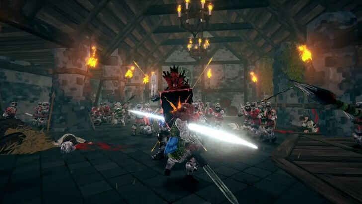 Tears of Metal Hack And Slash Gameplay Against Big Enemy