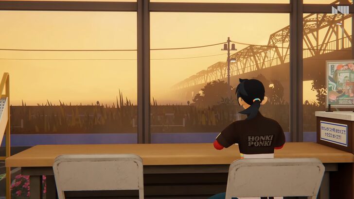 Makoto Watching From Inside The Konbini