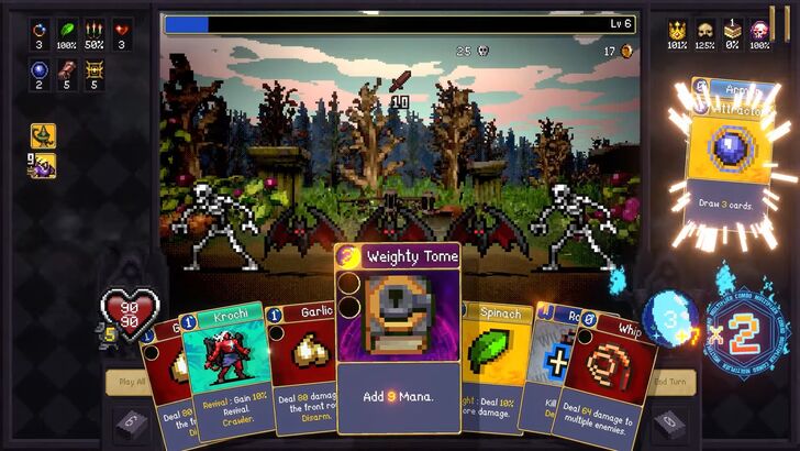 Vampire Crawlers Deck Building Gameplay