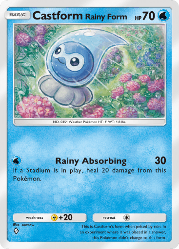 Pokemon TCG Pocket - B3 040 Castform Rainy Form