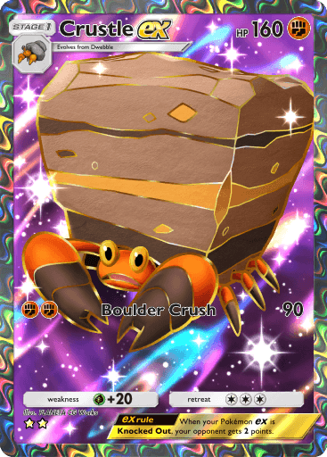 Pokemon TCG Pocket - B3 185 Crustle ex